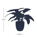 Calathea Zebrina kunstplant in zwarte pot — productfoto 3