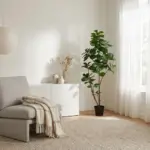 Ficus lyrata vertakt kunstplant voor binnen