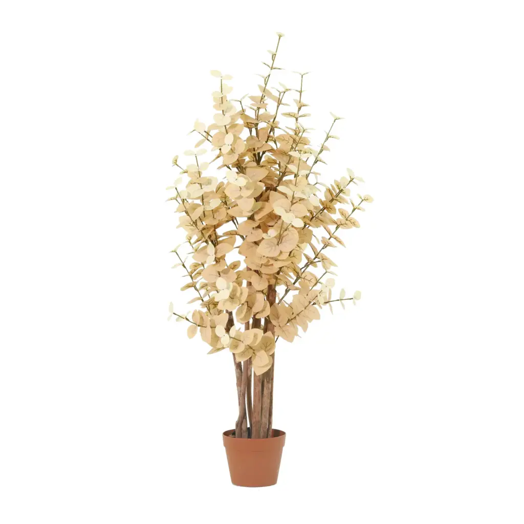 Eucalyptus kunstplant met gele tinten