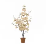 Eucalyptus kunstplant met witte tinten