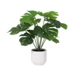 Monstera Deliciosa kunstplant met witte pot