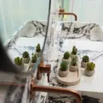 Kunst vetplanten in cementen pot – set van 6 — productfoto 2