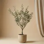 Olijfboom kunstplant in pot – UV-bestendig — productfoto 3