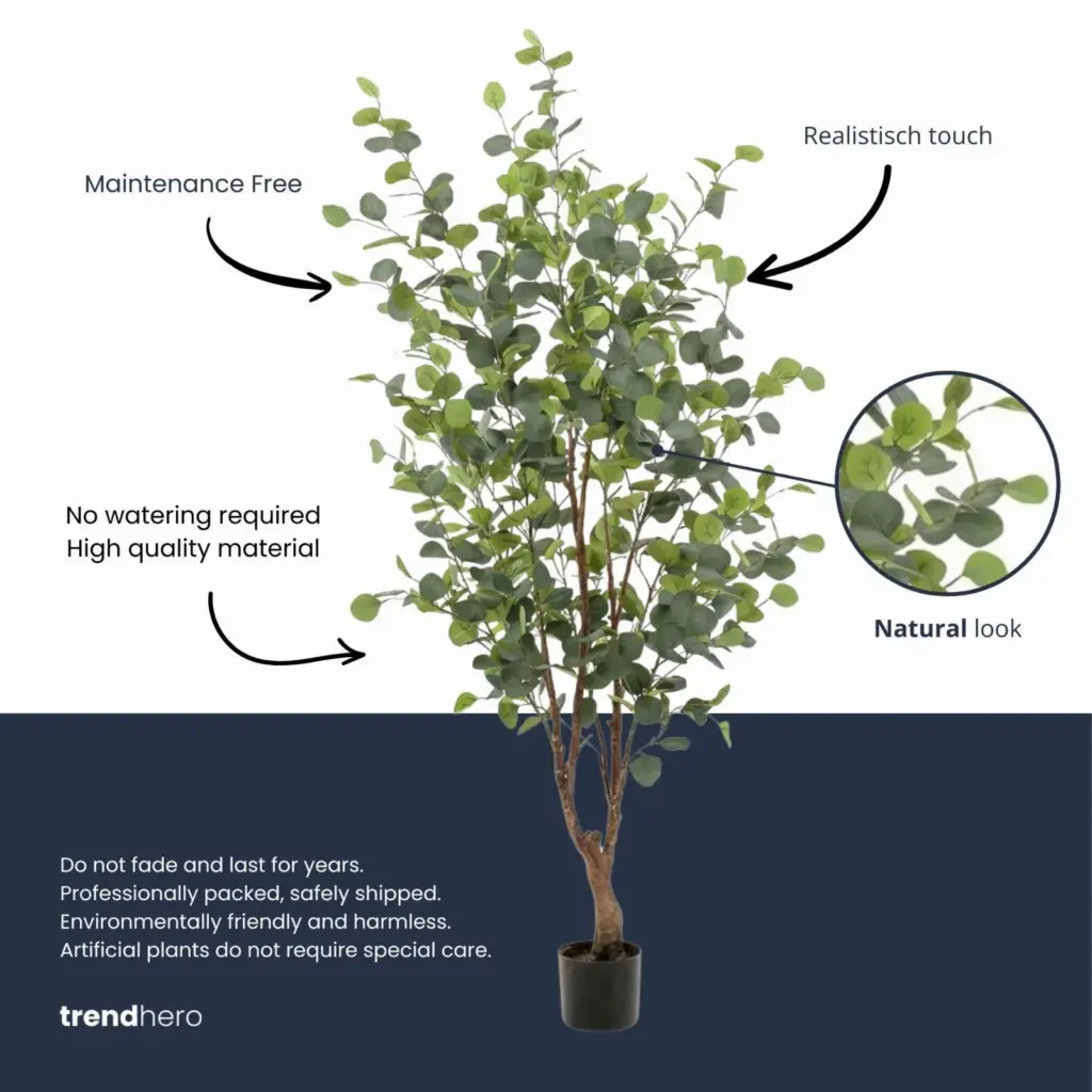 Eucalyptus kunstboom in pot — productfoto 3