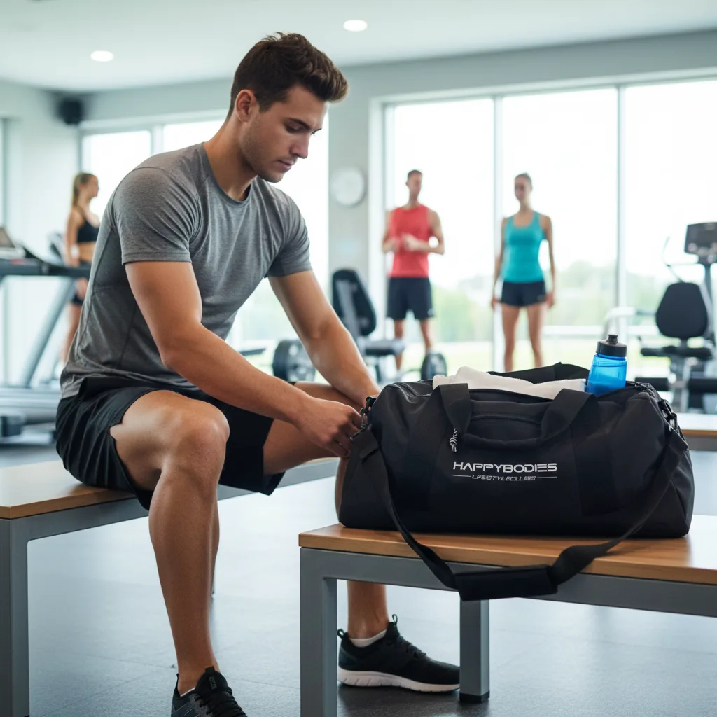 Happu Bodies sporttas concept 2 | Happy Bodies Merchandise Sporttas Zwart — productfoto 2